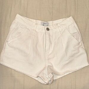 Forever 21 High Waist Cream Shorts